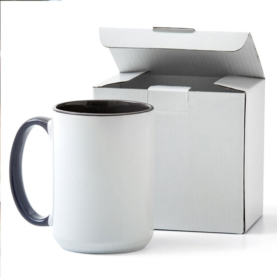 Taza cerámica Cricut color blanco y gris (1 ud) 425 ml