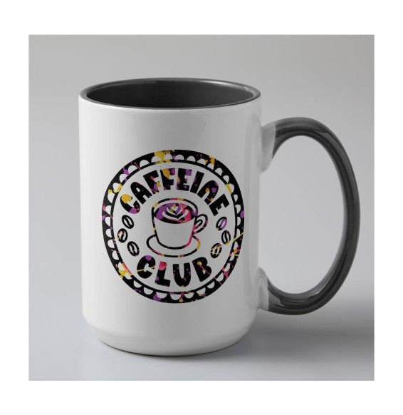 Taza cerámica Cricut color blanco y gris (1 ud) 425 ml