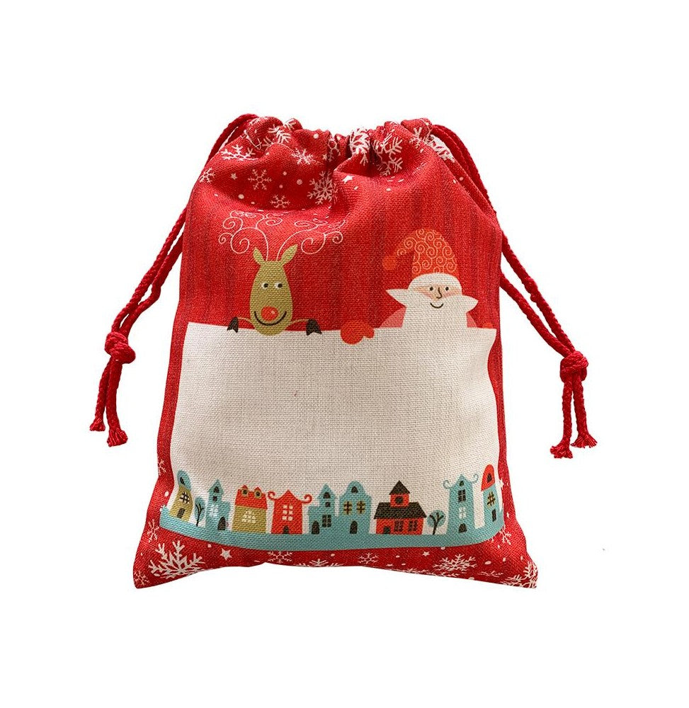 Saco navidad lino 30x40 personalizado