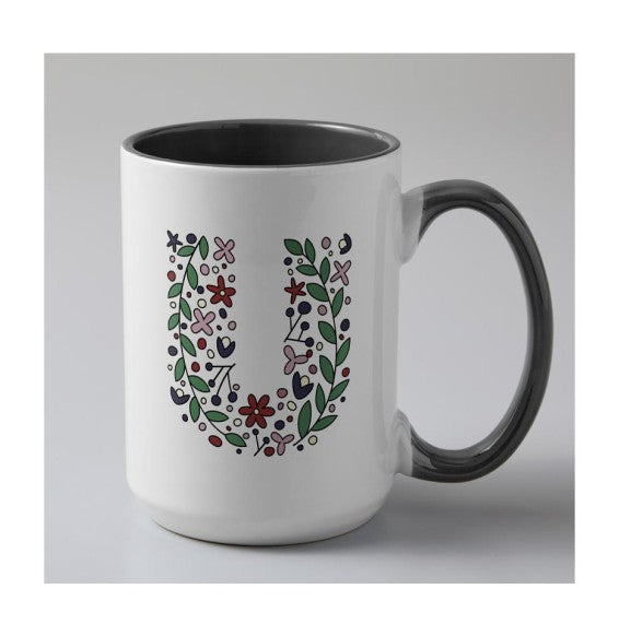 Taza cerámica Cricut color blanco y gris (1 ud) 425 ml