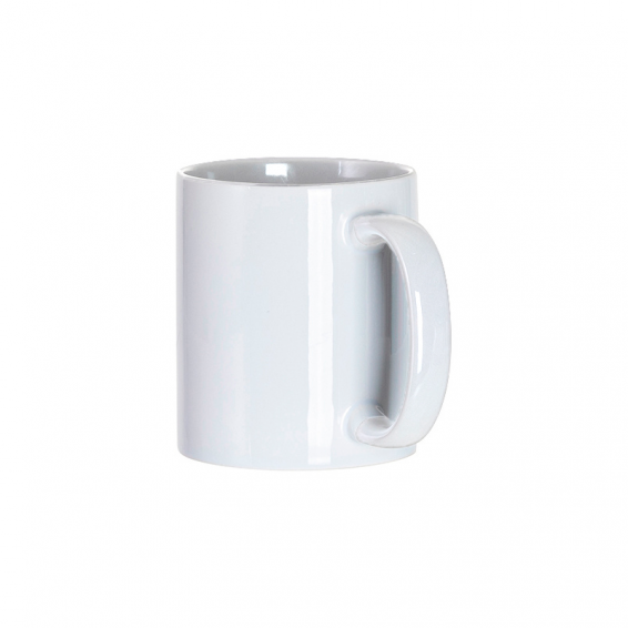 Taza para sublimación cerámica interior y asa gris claro